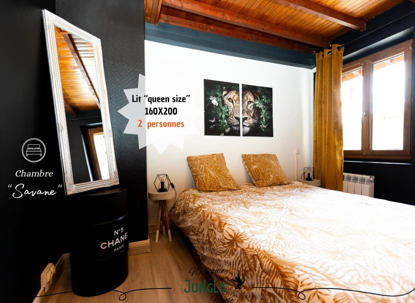 Maison "Jungle House" 90 M2 Billard, Retroprojecteur, Bar A Jeux , Vinyle, Wifi Fibre, Ideal Pro & Famille A Montbrison Exterior foto